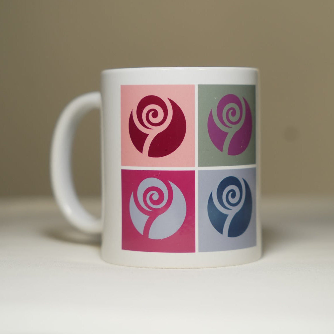 Rote Rose Tasse - Vierfelder