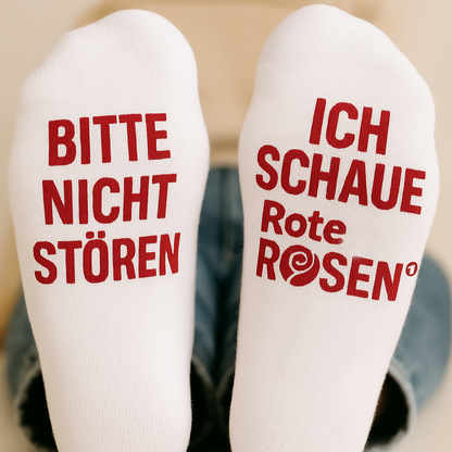 Rote Rosen Socken